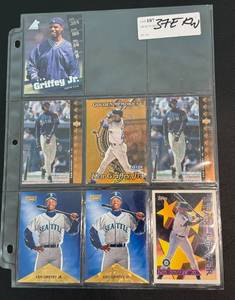 lot 37E image: Ken Griffey Jr 7 Card Lot - Fleer Tradition, Upper Deck SP, Pinnacle, Topps, and More