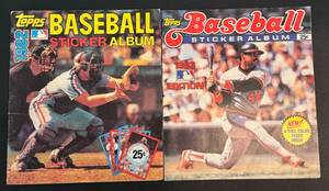 lot 38E image: 1982 and 1983 Topps Baseball Sticker Albums - 82 appears to be complete and 83 missing 3 stickers