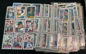 lot 39E image: Large Lot of 33 Pages of Cards - Mostly Baseball with cards on both sides, one sheet of basketball