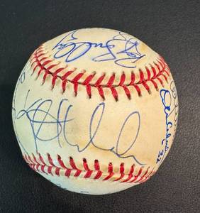 lot 24D image: Retired Minnesota Twins Autographed AL Baseball - Blyleven, Krbek, Kelley, Viola, Gladden, Larkin, Newman, Laudner, and more