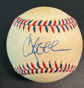 lot 28D image: Chuck Knoblauch Autographed 1996 All-Star Baseball on the sweetspot - Minnesota Twins