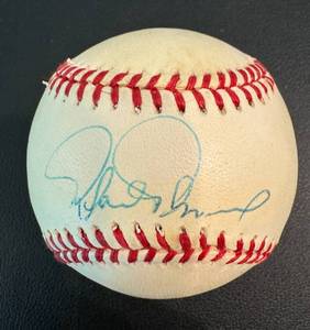 lot 29D image: Rafael Palmeiro Autographed AL Baseball on the sweetspot
