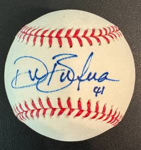 lot 48D image: Drew Butera #41 Autographed MLB Baseball - Twins x Pins 2010