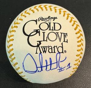 lot 53D image: Orlando Hudson Autographed Gold Glove Award Baseball