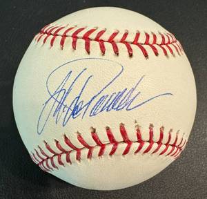lot 66D image: Jorge Posada Autographed MLB Baseball - New York Yankees Catcher - Obtained in 2005 at Metrodome