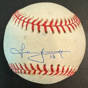 lot 69D image: Jason Bartlett Autographed MLB Practice Ball on the sweetspot - Minnesota Twins Baseball