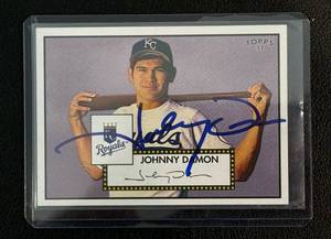 lot 41D image: Johnny Damon Autographed 2006 Topps 52 #DF10 Baseball Card with COA