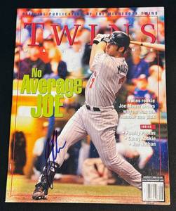 lot 63D image: Joe Mauer Autographed Twins Magazine AugustSeptember 2004 Not Your Average Joe