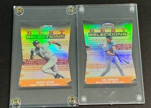 lot 61D image: Cal Ripken Jr and Derek Jeter Die Cut 2000 Topps Best Selections #BBS9 and BBS5 Baseball Cards