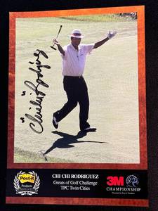 lot 67D image: Chi Chi Rodriguez Autographed 5x7 Photo Card - In-Person Auto from 3M Golf Tent, guaranteed authentic