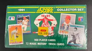 lot 62 image: 1991 Score Baseball  Complete Factory Sealed Set - Baseball Cards