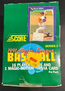lot 58 image: 1991 Score Baseball 36 Pack Box - Baseball Cards