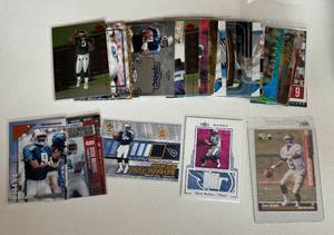 lot 43F image: Steve McNair Large Lot of Football Cards with Rookie, Die Cut, Relics, and Inserts