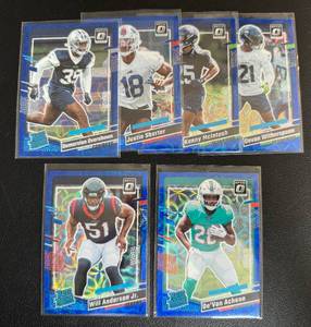 lot 70F image: 2023 Donruss Optice Blue NFL Rookie Cards - Football