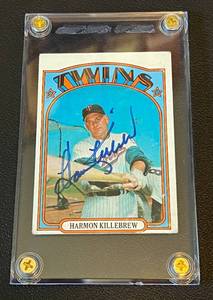 lot 4F image: Harmon Killebrew Signed w JSA COA 1972 Topps #51 Vintage Baseball Card - Minnesota Twins