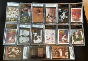 lot 14F image: 15 Graded Baseball Card Lot