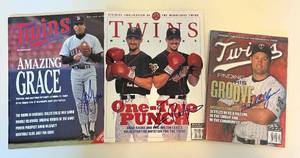 lot 33B image: Minnesota Twins Signed Magazine Lot - Michael Cuddyer, Eric Milton, Brad Radke, Greg Gagne