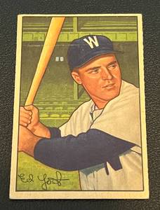 lot 30B image: 1952 Bowman Eddie Yost #31 Vintage Baseball Card
