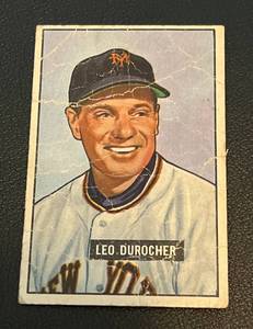 lot 29B image: 1951 Bowman Leo Durocher #233 Vintage Baseball Card