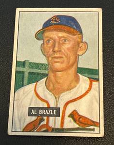 lot 96B image: 1951 Bowman Al Brazle #157 Vintage Baseball Card