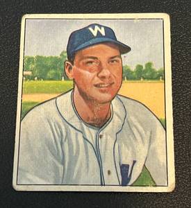 lot 101B image: 1950 Bowman Clyde Vollmer #53 Vintage Baseball Card