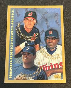 lot 104B image: David Ortiz RC 1997 Topps Prospects #257 Rookie Baseball Card
