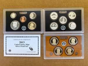 lot 8 image: 2013 US Mint Silver Proof Set