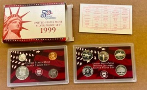 lot 9 image: 1999 US Mint Silver Proof Set