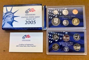 lot 12 image: 2005 US Mint Proof Set
