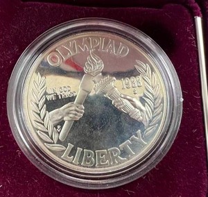 lot 15 image: 1988 Olympic Proof Silver Dollar
