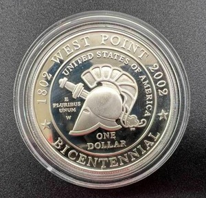 lot 16 image: 2002 US Mint Military Academy Bicentennial Commemorative Coin