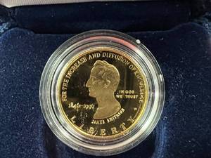 lot 50 image: US Mint Proof Gold $5 Coin 150th Anniversary Smithsonian Institution