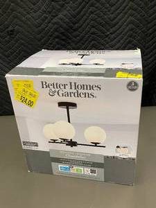 lot 53 image: Better Homes & Gardens Arbordale Heights Matte Black Chandelier