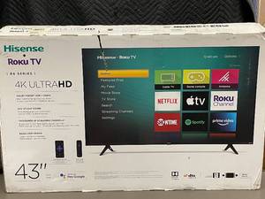 lot 57 image: Hisense 43 4K UHD Roku TV - R6 Series