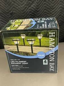 lot 58 image: A2 - Hampton Bay LED Filament Pathway Light - 4 Pack