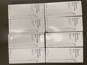 lot 68 image: CO 3 - Lot of 8 Packs Baseline Ballpoint Retractable Pens - Medium 1.0mm, Red