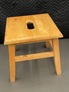lot 79 image: Wooden Step Stool with Handle