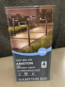lot 109 image: N4 - Hampton Bay Aniston LED Pathway Lights - 4 Pack
