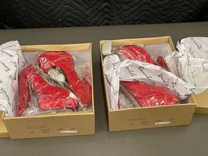 lot 152 image: Lot of 2 Bonnibel Red High Heels - Size 5.5 and 6