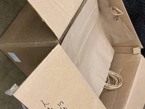 lot 8 image: Lot of Brown Kraft Paper Bags with Handles