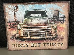 lot 26 image: Rusty But Trusty Metal Wall Art