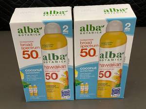 lot 36 image: L4 - Alba Botanica Hawaiian Coconut Sunscreen Spray SPF 50 - 2 Pack