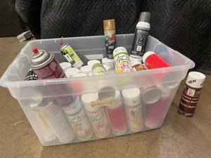 lot 2 image: Large Lot of Various Color Sprays and Finishes