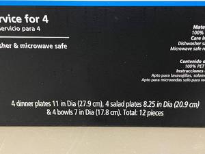 lot 117 image: Mainstays 12-Piece Dinnerware Set
