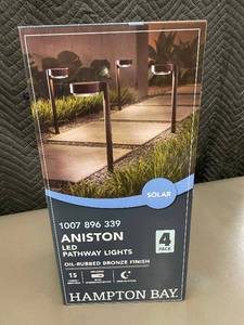lot 257 image: N4 - Hampton Bay Aniston LED Pathway Lights - 4 Pack