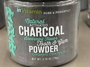 lot 312 image: inVitamin Activated Charcoal Tooth & Gum Powder - Spearmint Flavor, 2.75 oz - Lot of 7