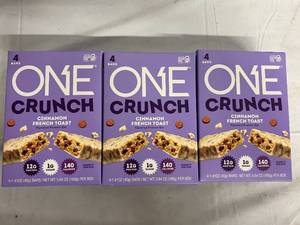 3 Packs of One Crunch Cinnamon French Toast Bars