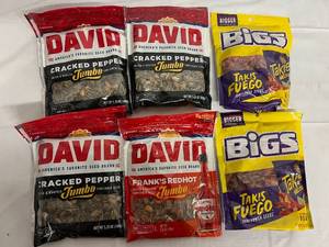 6 Bags of Assorted Sunflower Seeds