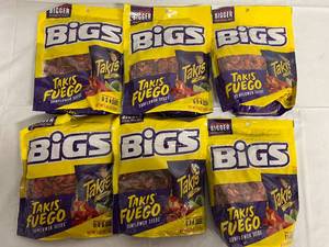 6 Bags of Bigs Sunflower Seeds - Takis Fuego