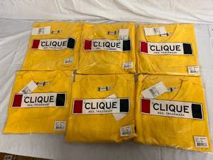 6 Yellow Polo Shirts - 3XL